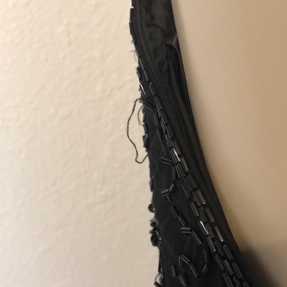 Beaded halter open back cocktail dress - Picture 5 of 7